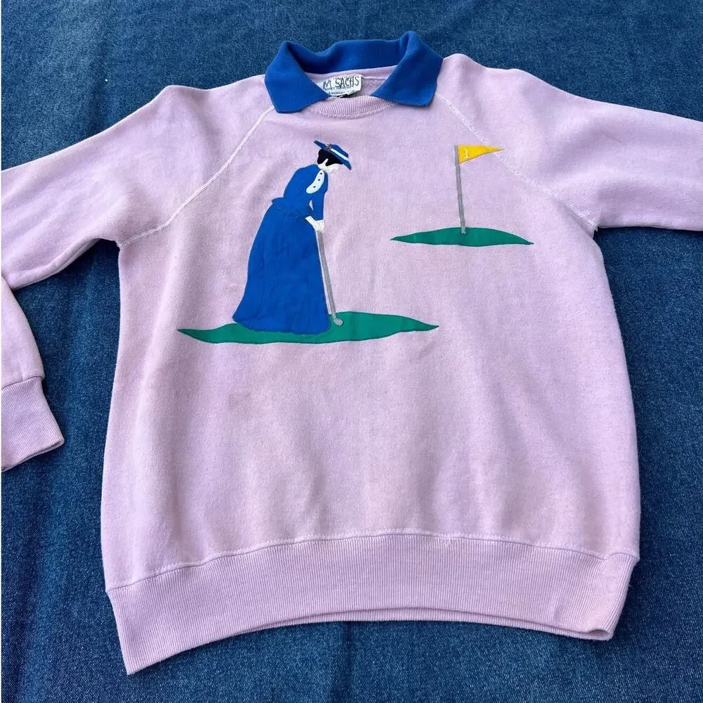 90s Lee Top Drawer by Nancy Schuyler custom lady golf graphic crewneck - Picture 8 of 14